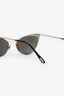 Tom Ford Silver Cat Eye Frame Mirrored Sunglasses