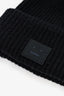 Bonnet Face en maille noire Acne Studios