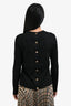 Pre-loved Chanel™ Black Long Sleeve Top with Button-Up Back Size 38