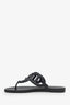 Hermès Black Rubber 'Egerie' Sandals Size 35