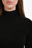 Balenciaga Black Long Sleeve Gloves Turtleneck Top Size M