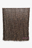 Louis Vuitton Brown Cashmere Silk Stephen Sprouse Leopard Stole Scarf