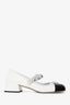 Miu Miu White/Black Patent Leather Mary Jane Pumps Size 37.5