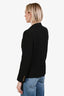 Saint Laurent Black Wool Anchor Embroidered Blazer Size 38