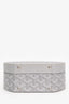 Goyard Silver Goyardine Coated Canvas Alto Hat Box Trunk Bag With Strap