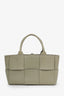 Bottega Veneta Green Intrecciato Leather Small Arco Tote with Pouch