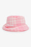 Miu Miu Pink/White Virgin Wool Patterned Bucket Hat Size M