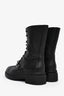 Jimmy Choo Black Leather Lace Up Combat Boots Size 38
