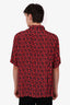 Fendi Black/Red FF Logo Print Short Sleeve Shirt Size 42 Mens