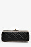 Pre-loved Chanel™ 2025 Black/White Lambskin Leather Crossbody Bag