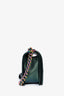 Pre-loved Chanel™ Metallic Green Aged Lambskin Leather Old Medium Boy Bag