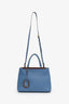 Fendi Blue Leather 2jours Top Handle With Strap