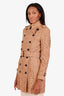 Burberry Beige Lace Belted Trench Coat Size 6