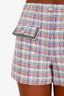 Veronica Beard Purple/Blue Inara Tweed Shorts Size 0