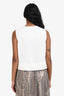 Theory White Linen 'Shell' Short Sleeve Top Size S