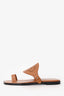 Hermès Gold Leather 'Hera' Sandals Size 36