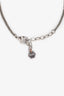 Christian Dior Silver Tone Crystal Embellished Dior Pendant Necklace