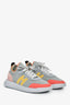 Hermès Grey/Multicolour Knit Suede Sneakers Size 39