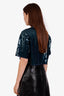 Pre-loved Chanel™ 23C Green Sequin CC Cropped Top Size 38