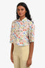R13 Multicolour Floral Print Cropped Shirt Size S