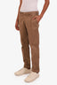 Loro Piana Brown Cotton Straight Leg Pants Size 50 Mens