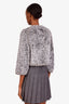 Pre-loved Chanel™ Grey Fur Cropped Jacket Size 40