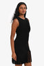 Sandro Black Knit Fringe Mini Dress Size 34