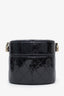 Pre-loved Chanel™ 2019 Black Patent Leather Quilted CC Allure Vanity Case with Chain