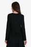 Pre-Loved Chanel™ 2017 Black Cotton Long Sleeve 'Gabrielle Chanel™' Top Size 36