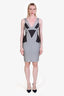 Herve Leger Charcoal/Silver Sleeveless Bandage Dress Size S