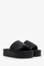 Stand Studio Black Faux Leather Platform Slides Size 37