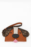 Fendi Brown Calf Leather 'Best Friend Forever' Dog Card Case