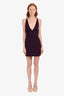 NBD Dark Purple Halter Neck Crisscross Back Mini Dress Size XS