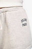 Celine Cream Cotton Logo Micro Shorts Size M