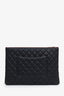 Pre-loved Chanel™ 2018-19 Quilted Caviar Large Leather O-Case Clutch