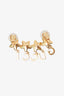 Gucci Gold-Tone Logo Crystal Single Clip-On Ear Cuff