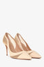 Aquazzura Cream Leather Mesh Pumps Size 39