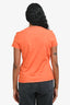 Hermès Orange Cotton Embroidered Pocket T-Shirt Size 34