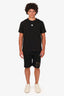 Burberry Black Cotton Lightweight Logo Stamp Shorts Size M Mens