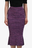 Stella McCartney Purple Cotton Midi Skirt Size 38