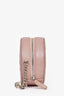 Pre-loved Chanel™ 2019 Pink Camelia Leather Round Crossbody Bag