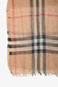 Burberry Tan Novacheck Sheer Scarf