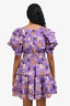 Ulla Johnson Purple Printed Short Sleeve 'Naomi' Dress Size 2