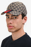 Gucci Grey/Navy GG Monogram Web Baseball Cap Size L