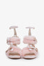 Sophia Webster Pink Faux Fur Leather Bella Bow Ankle Strap Heels Size 39
