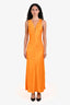 Frame Orange Silk Lace Front Dress Size S