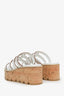 Hermès White Leather Cork Platform Isabella 30 Sandal Size 37
