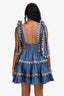 Celia B Blue Denim Multicolour Sleeveless Mini Dress Size S