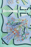 Hermès Green/Multicolour Silk Bouquets Sellier Scarf Size 90cm