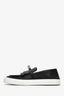 Hermès Black Leather Game Slip-On Sneakers Size 39.5